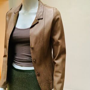 BLUR LAMB SKIN LEATHER JACKET VINTAGE MADE IN ITALY Small